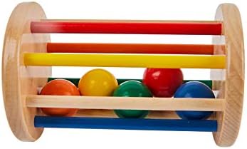 Adena Montessori Baby Cylinder with Beads for Babies 6-12 Months,Early Child Development Learning Material,Montessori Preschool Learning Toys