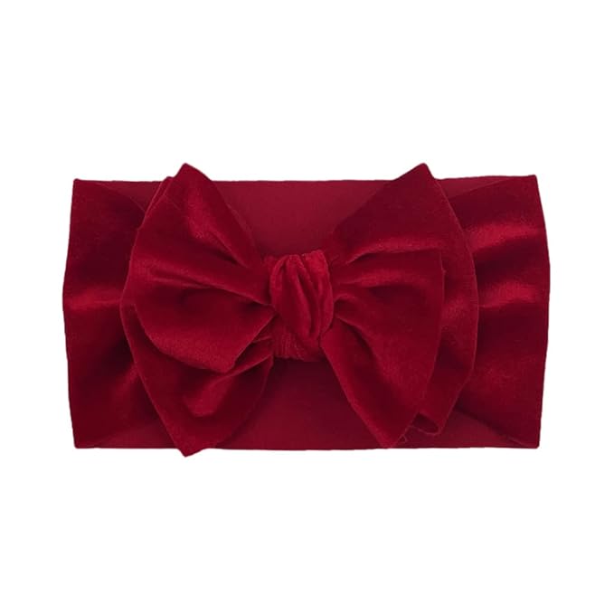 Love Heart Bow Headband for Baby Girls Valentines Hair Band Hair Accessories for Toddler TSFD23 (Red Velvet, One Size)
