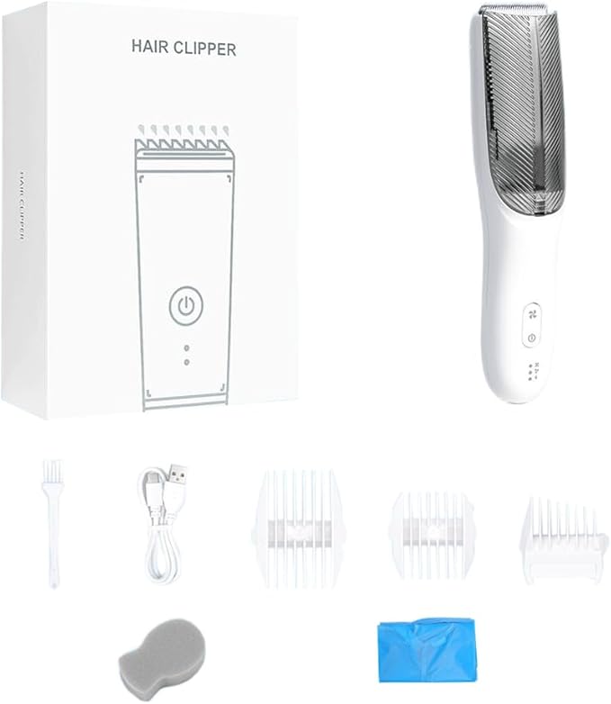 MOMMED Baby Hair Clippers, Hair Cutting Kit for Kids, Electric Kids Hair Trimmer, Rechargeable Waterproof Electric Vacuum Baby Clippers with Charger Base