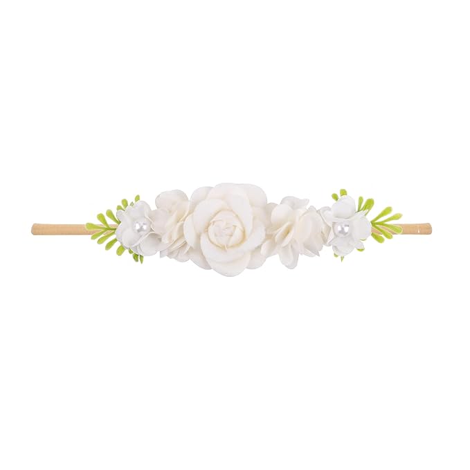 Toptim Baby Floral with Nylon Headbands for Newborn Girls Shower Photo (C-12 Pack)