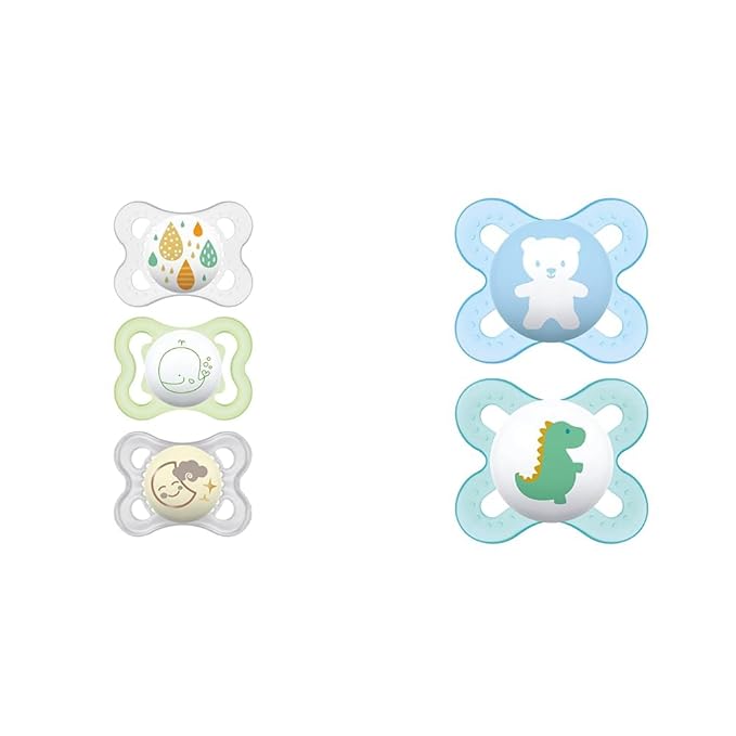 MAM Variety Pack Baby Pacifier, Includes 3 Types of Pacifiers, Nipple Shape Helps Promote Healthy & Original Start Newborn Baby Pacifier, Best Pacifier for Breastfed Babies, Sterilizer Case