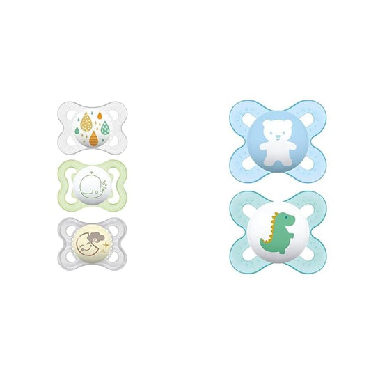 MAM Variety Pack Baby Pacifier, Includes 3 Types of Pacifiers, Nipple Shape Helps Promote Healthy & Original Start Newborn Baby Pacifier, Best Pacifier for Breastfed Babies, Sterilizer Case