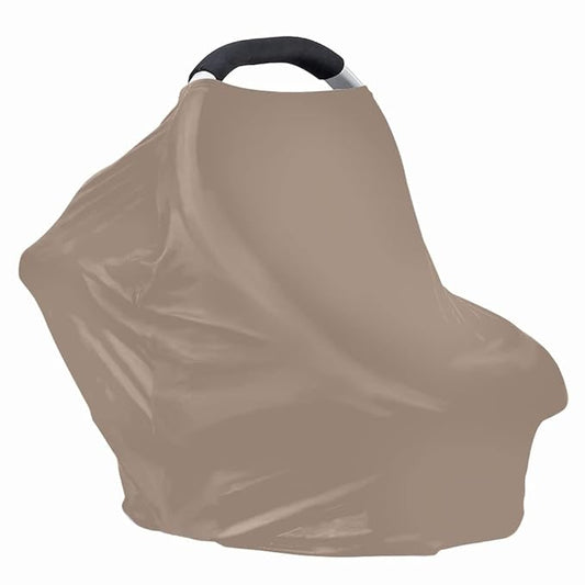Solid Color Car Seat Covers for Babies Super Stretchy,Nursing Breastfeeding Covers,Soft Multi-use Nursing Covers,Natural