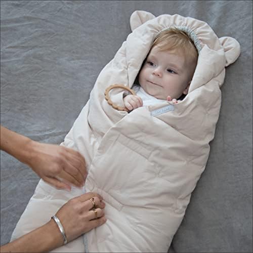 7AM Enfant Baby Car Seat - Nido Quilted Baby carier Cover, Hooded Soft Plush Lining, Stroller | (Brush, Small 0-6M)