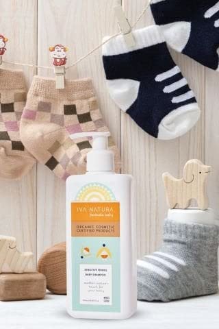 Iva Natura Organic Sensitive Fennel Baby Shampoo Enriched with Chamomile Extracts | Paraben Free, Hypoallergenic Baby wash and Shampoo | Gentle for Baby Shampoo and Body Wash 11.83 fl oz