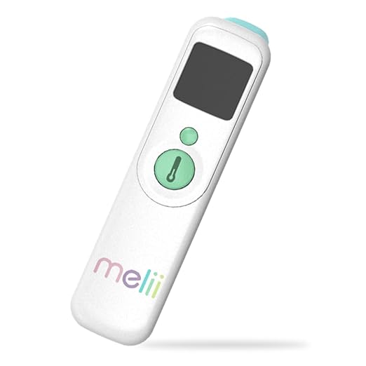 melii Ear & Forehead Infrared Thermometer with Digital Display, Fever Alert and 40 Memory Recall Temperatures, Safe for Babies, Toddlers, Kids & Adults