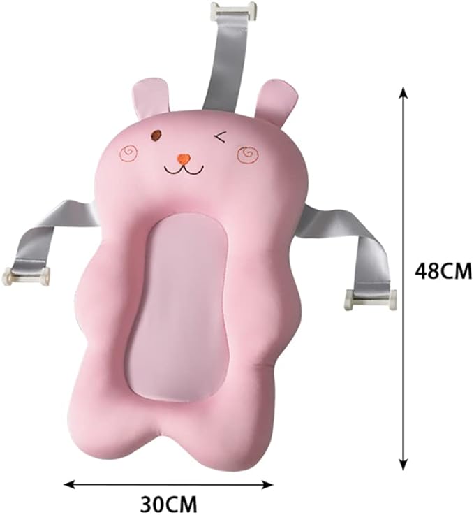 Baby Bath Cushion Bathtub Cushion Floating Seat Cartoon Infant Bathtub Mats Newborn 3D Mesh Seat Support Baby Shower Pads Choke Prevention Back Protection 18.9inchx11.81inch, Type 1