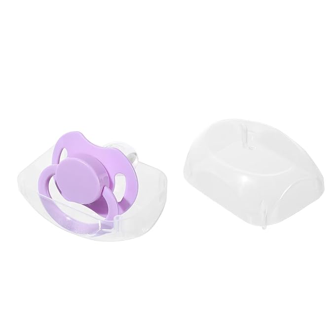Landofgenie Adult Size Large Shield Pacifiers Bone Shaped Cutie Pacifier Purple