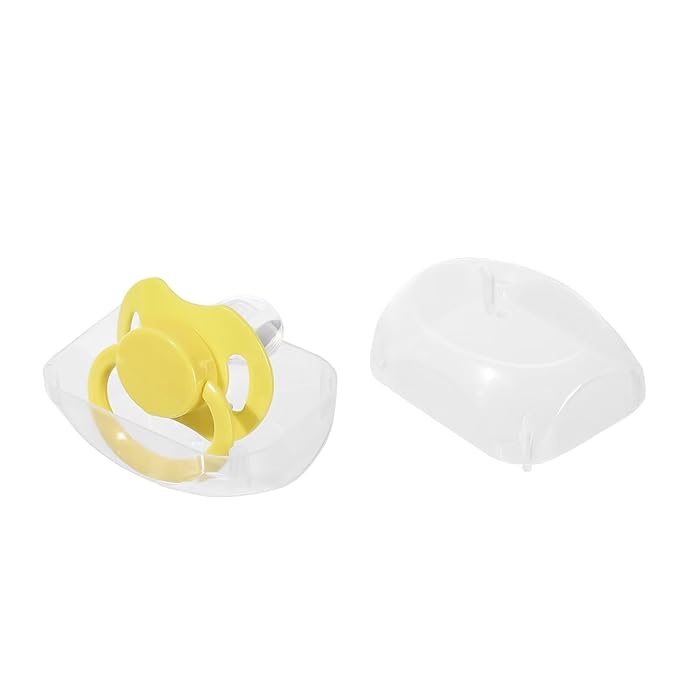 Landofgenie Adult Size Large Shield Pacifiers Bone Shaped Cutie Pacifier Yellow