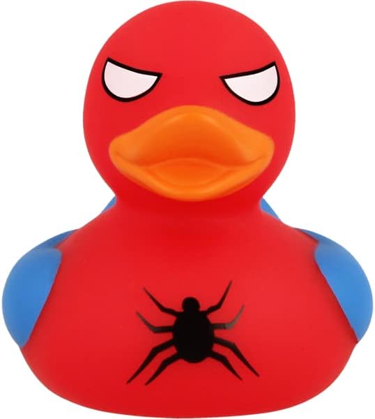 Spidy Rubber Duck Bath Toy | Super Hero | Safe for All Ages | Collectable, 100's to Chose | 3 x 3 x 3.5
