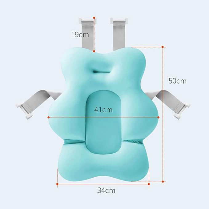 Baby Bath Cushion Bathtub Cushion Floating Seat Cushion Infant Bathtub Mats Newborn Seat Support Baby Shower Pads Choke Prevention Back Protection for 0-12 Months (Pink)