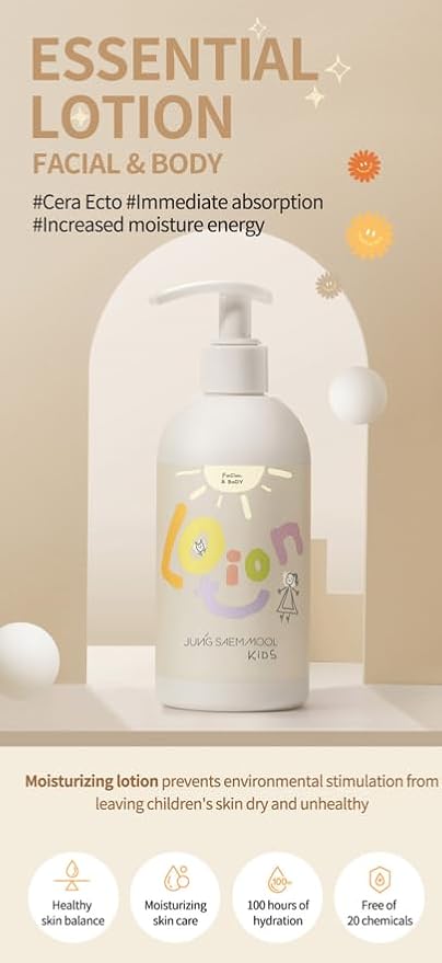 JUNG SAEM MOOL OFFICIAL] KIDS Essential Lotion Facial & Body