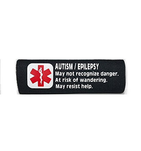 Autism Epilepsy Medical Alert Seat Belt Infant Toddler Car Seat Harness Cover (Black)