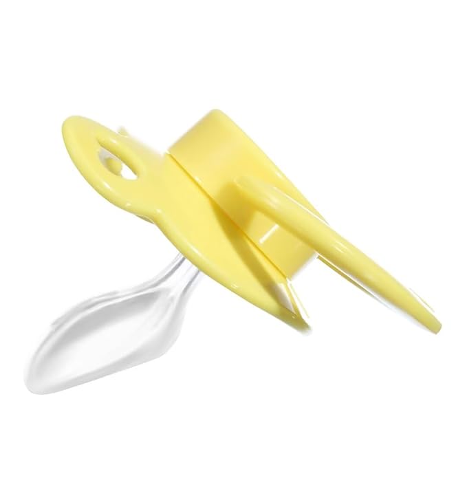 Landofgenie Large Shield Adult Size Pacifiers Set Bear Shaped Cutie Pacifier 3 Pack - White+Blue+Yellow