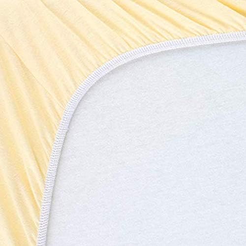 SheetWorld Baby Fitted Bassinet Sheet Fits Nuna Mixx 12 x 29 inches, 100% Cotton Jersey Hypoallergenic Sheet, Unisex Boy Girl, Soft Yellow, Made in USA