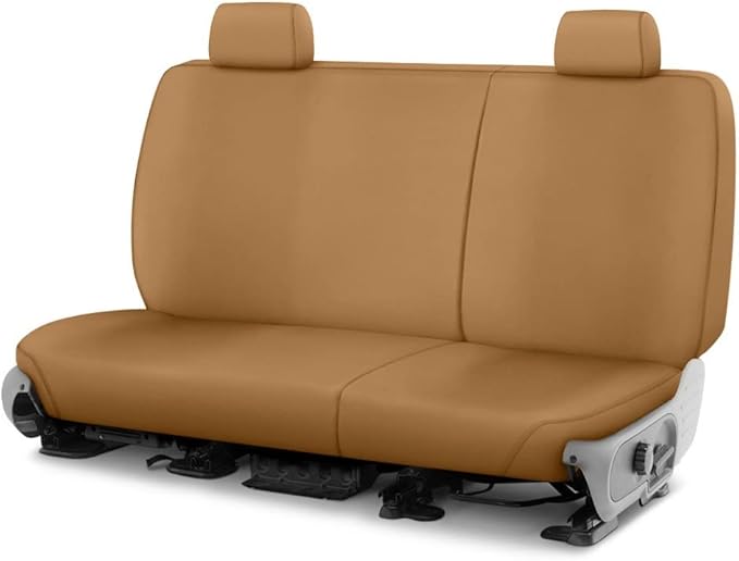 Covercraft Custom-Fit Rear-Second Seat Bench SeatSaver Seat Covers - Polycotton Fabric, Tan