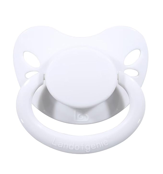 Landofgenie Adult Size Large Shield Pacifiers Butterfly Shaped Cutie Pacifier White