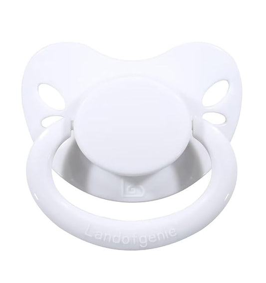 Landofgenie Adult Size Large Shield Pacifiers Butterfly Shaped Cutie Pacifier White