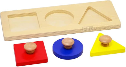 Elite Montessori Multiple Shape Puzzle Color Sorter For Toddler & Preschool Sensorial Toy Learning Material (Style A)