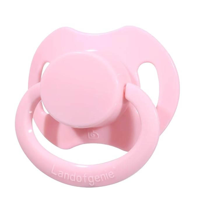 Landofgenie Large Shield Adult Size Pacifiers Set Bone Shaped Cutie Pacifier 3 Pack - Black+Pink+Purple