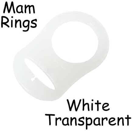 10 MAM Ring Button Style Pacifier Adapter (White)