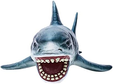 Gemini&Genius Sea Animal Great White Shark Action Figure Megalodon Shark Model Toy Soft Rubber Realistic Ocean Shark Educational and Role Play Toys for Kids and Collectors (Great White Shark)