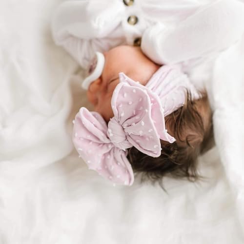 Baby Bling 2PK FAB-BOW-LOUS®: thistle + white shabby dot