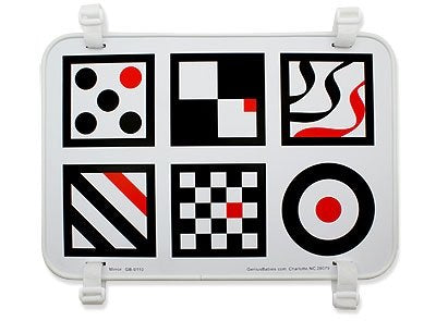 Baby Mirror, Large, Double-Sided with High Contrast Images, Baby Safe Mirror Perfect for Cribs, NICU Approved, Shatterproof, Medical Grade Rubber, Hospital Recommended, Bestselling Toy for Babies