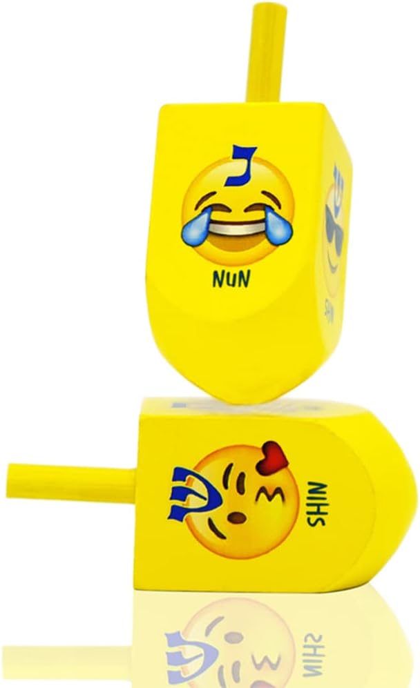 The Dreidel Company Hanukkah Dreidel Hebrew & English Transliteration Draydel (2-Pack) (24-Pack)