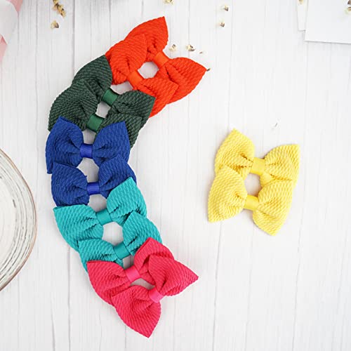 JOYOYO 60Pcs Baby Girls Kids Toddlers 2.75 Inch Twill Waffle Fabric Hair Bows Alligator Clips for Pigtails Hair Accessories and Bangs