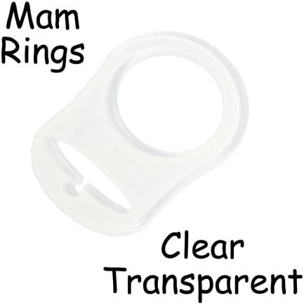 10 MAM Ring Button Style Pacifier Adapter (Clear)