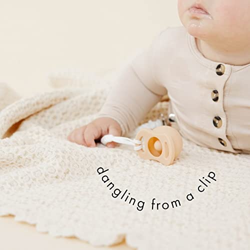 Doodle & Co. Pop & Go Pacifier for New Born Babies with Built-in Case | Pinch to Close Version | 100% Silicone for Infants | Helps Promote Oral Development | Plastic Free