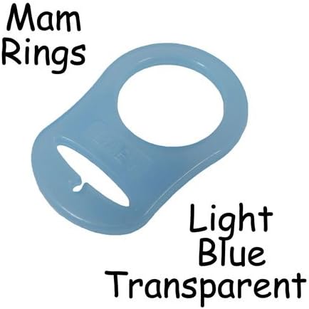 5 MAM Ring Button Style Pacifier Adapter (Light Blue) - by i Craft for Less