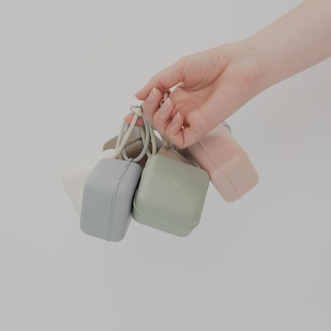 BIBS Pacifier Box with Loop for Storing & Carrying Soothers | 100% BPA Free Material | Designed & Made in Denmark | Ivory