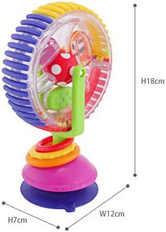 Keenso Three Color Rotating Wheel Model, Baby Stroller Toy Strengthen Fine Motor Skills for Infant
