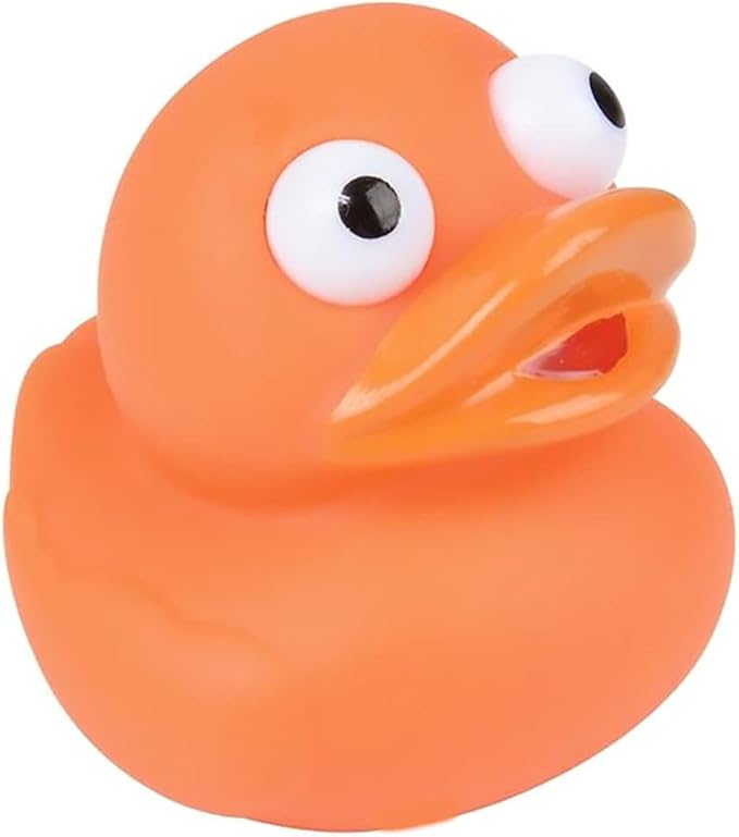The Dreidel Company Rubber Duck Eye Poppers, Squeeze to Quack, Toy Assortment Duckies for Kids, Bath Birthday Gifts Baby Showers Summer Beach and Pool Activity, 2" (20-Pack)