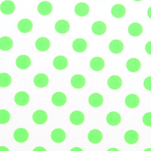 SheetWorld Fitted 100% Cotton Percale Pack N Play Sheet Fits Graco Square Play Yard 36 x 36, Neon Green Polka Dots, Made in USA