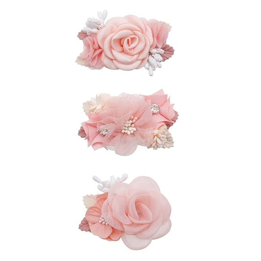 Flower Hair Clip BFNAAgirl Baby Girl Hair Bows Exquisite Hair Accessories Alligator Clips for Infants Toddlers Teen Kids Gift 3pcs/set