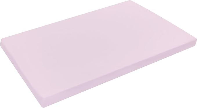 2 Pack n Play Mattress Sheets – 100% Percale Weave Cotton Soft Portable Crib Mattress Sheets for Girls with Owls/Hearts and Solid Pink Design; 2 Pc Playpen Mattress or Mini Crib Sheet Fitted Set