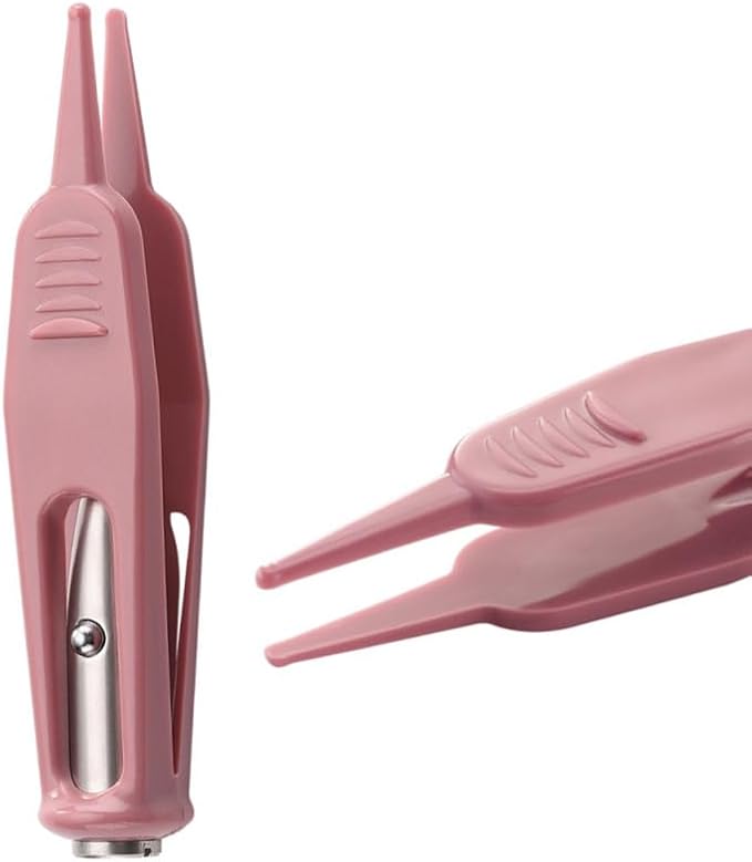 1 Pc Baby Nose Cleaning Clip - LED Light Infant Booger Remover Tweezers Safe Nasal Ear Navel Care Tool Portable Snot Picker for Toddlers Kids Home Travel Use 3.74 x 0.66 In