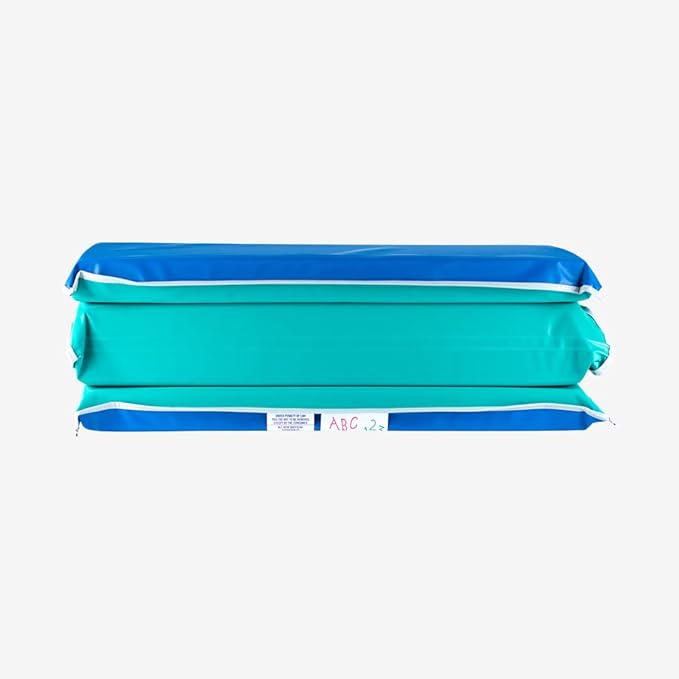 KinderMat Heavy-Duty Nap Mat, Blue/Teal Vinyl Kids mat (2 inch)