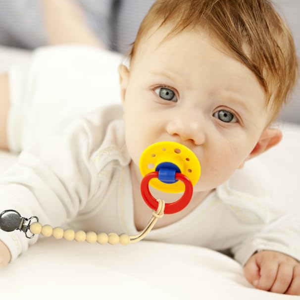 Pacifier Clip for Girls - MORIBOX Paci Clip Soothe Baby Binky Holder for Shower Birthday Gift 2 Pack
