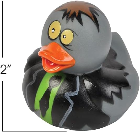 ArtCreativity 12 PCS Halloween Rubber Ducks, Zombie Rubber Duckies for Kids, Variety of Designs and Colors, Trick or Treat Supplies,Party Favors, Goodie Bag Filler, Halloween Themed Bathtub Toys