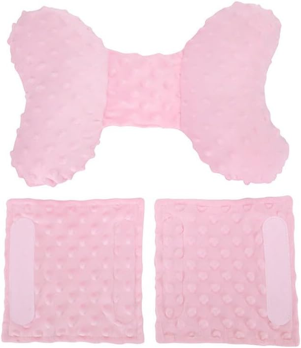 Surakey Adjustable Infants and Baby Neck Head Support, U-Shape Children Travel Pillow Cushion Protective Mats for Car Seat Backrest Dining Chair, Offers Protection Safety for Kids (Pink)