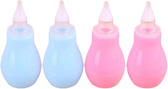 ibasenice 4-Pack with Soft Spout for Mucus Removal and Congestion Relief Portable Cleaner for Newborns and Infants