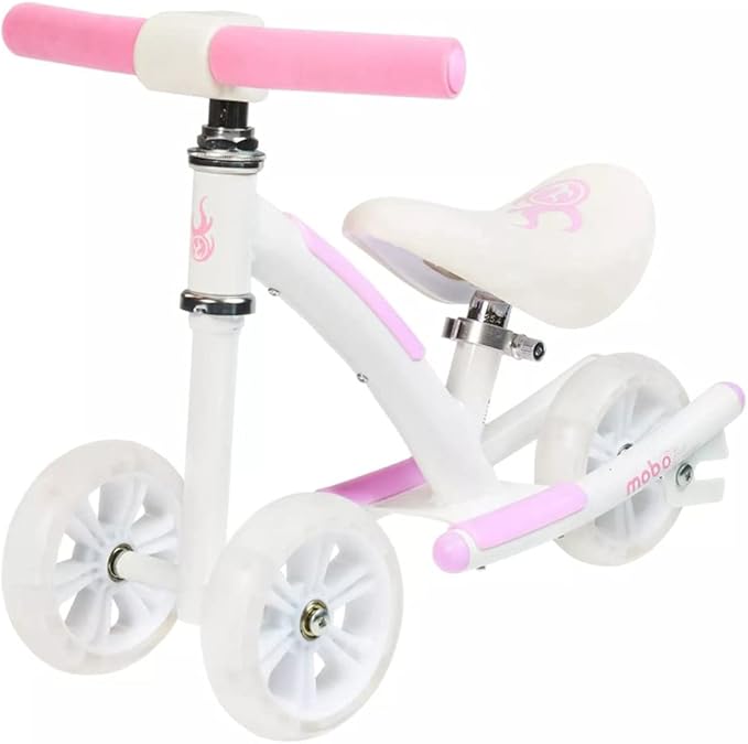 Mobo Cruiser Wobo Rocking Horse Ride On & Baby Balance Bike Pink, seat height adjusts 11-19 inches