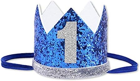 Boy Girl Birthday Crown, Prince Princess Birthday Hat Headband Tiara Crown Cake Photo Prop Party Decorations