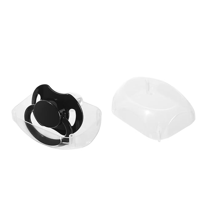 Landofgenie Adult Size Large Shield Pacifiers Bone Shaped Cutie Pacifier Black