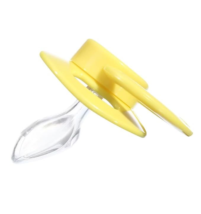 Landofgenie Adult Size Large Shield Pacifiers Bone Shaped Cutie Pacifier Yellow