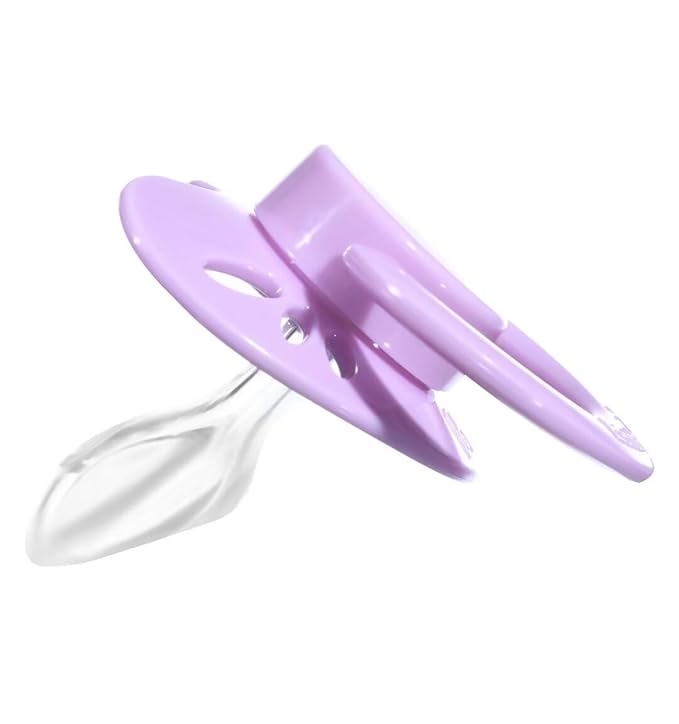 Landofgenie Large Shield Adult Size Pacifiers Set Butterfly Shaped Cutie Pacifier 3 Pack - Black+Pink+Purple